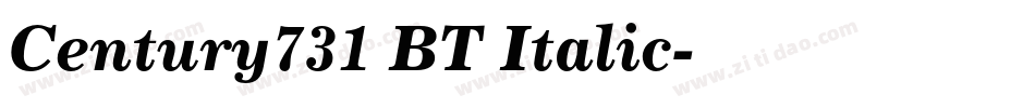 Century731 BT Italic字体转换